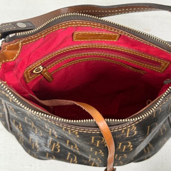 Dooney & Bourke Margot Signature 1975 Canvas Leather Crossbody Shoulder Bag - Picture 9 of 14